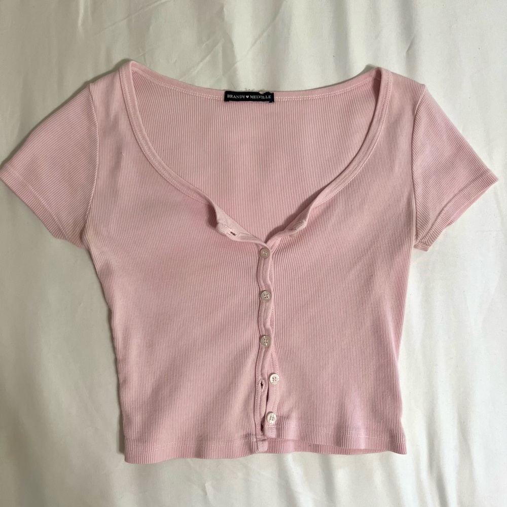 pink crop top